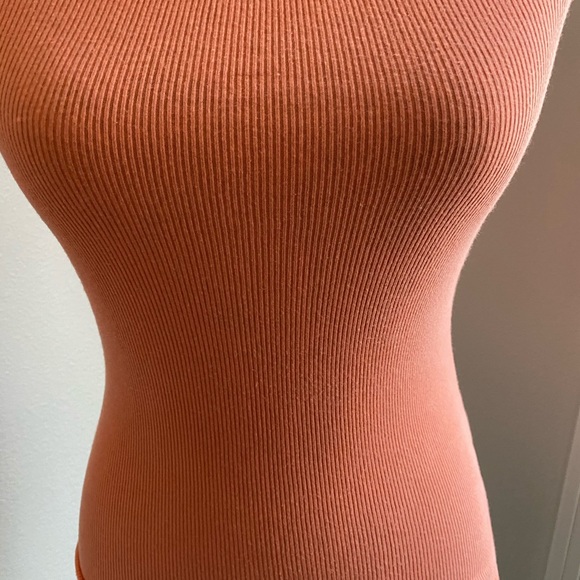 American Eagle Orange Lace Back Tank Top - Picture 3 of 6